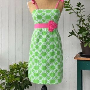 Lilly Pulitzer Green and Pink Dress